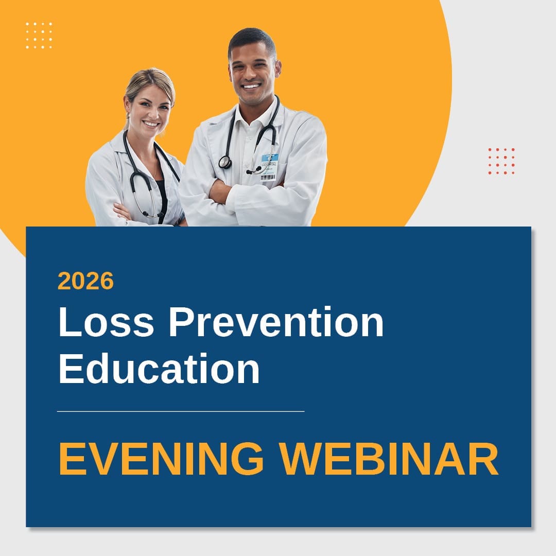 kammco loss prevention graphic with two physicians looking outward